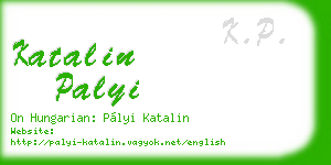 katalin palyi business card