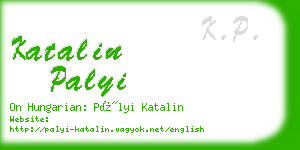 katalin palyi business card